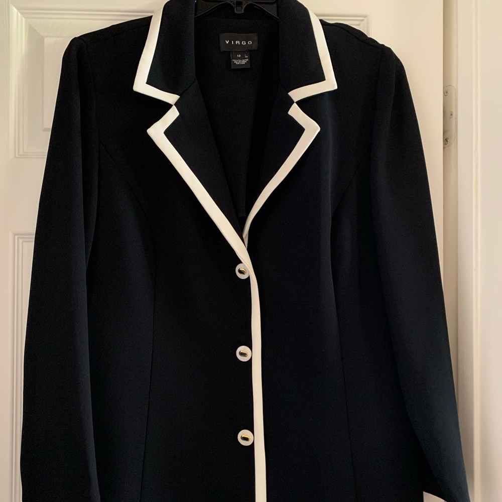 Black and white blazer/ jacket